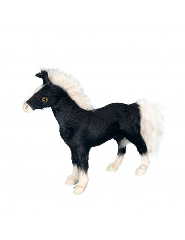 Pferd stehend schwarz weiss13cm