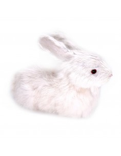 Hase weiss 19cm lebensgross